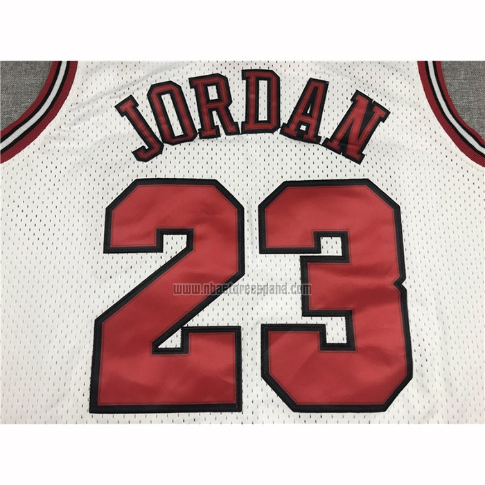 Camiseta Chicago Bulls Michael Jordan NO 23 Mitchell & Ness 1998 Blanco
